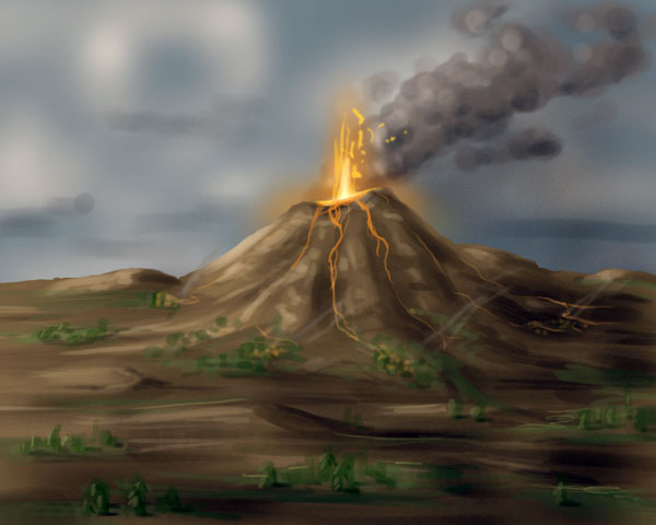 Vector Sketch Of The Volcano Stock Illustration - Download Image Now -  Volcano, Drawing - Art Product, Illustration - iStock